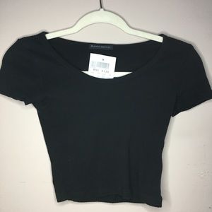 brandy melville black crop top